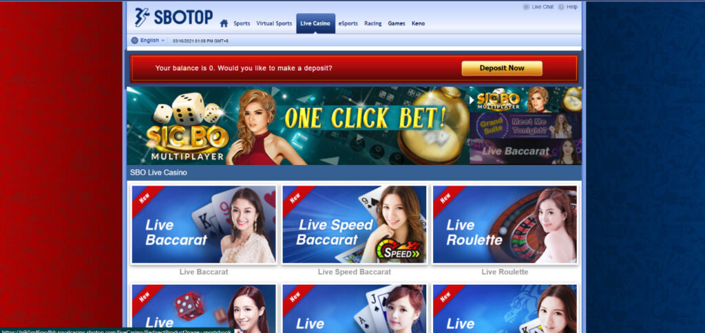 SBOTOP Live Casino