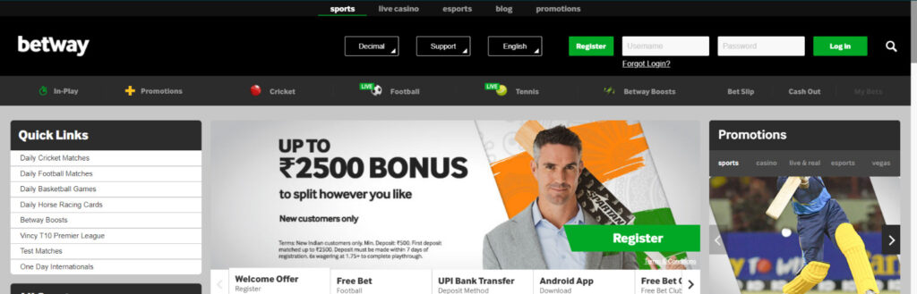 Betway India Signup