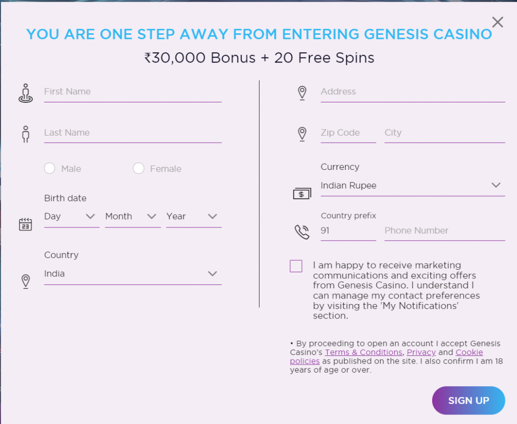 Signup Process and Login