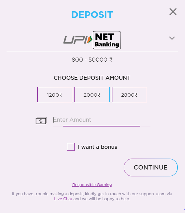 Deposit at Genesis Casino