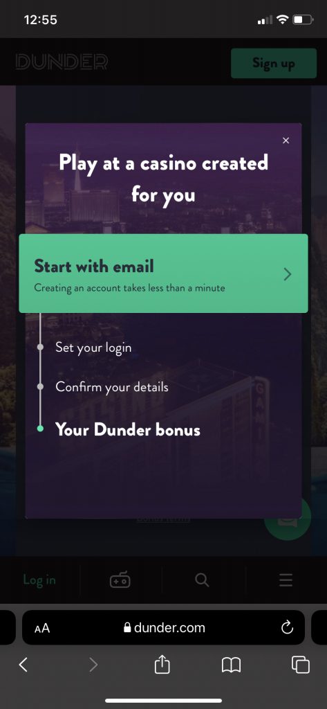 Signup Process and Login