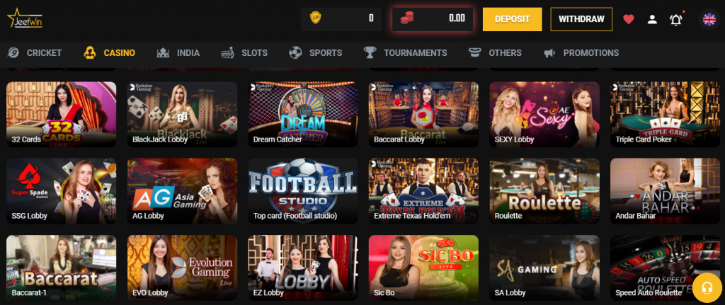 Jeetwin Live Casino Games