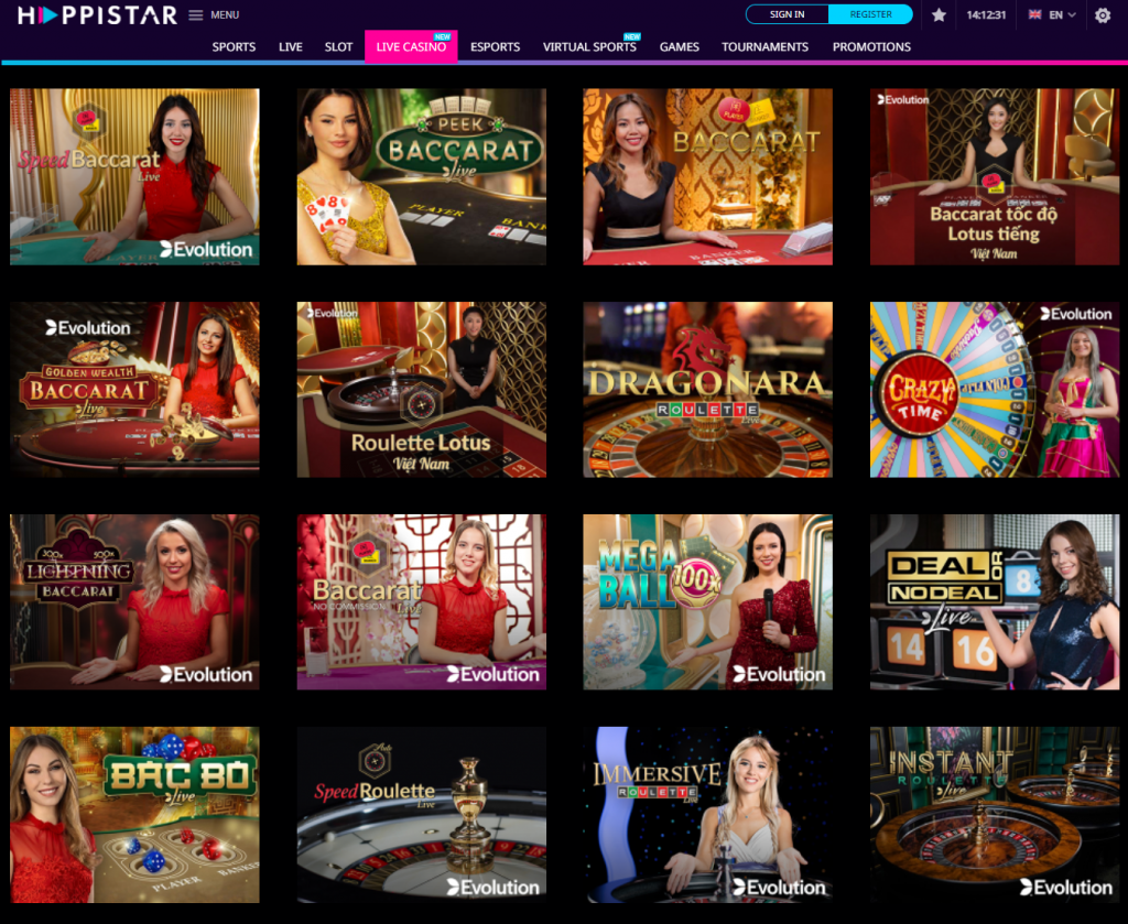 Live Casino at Happistar