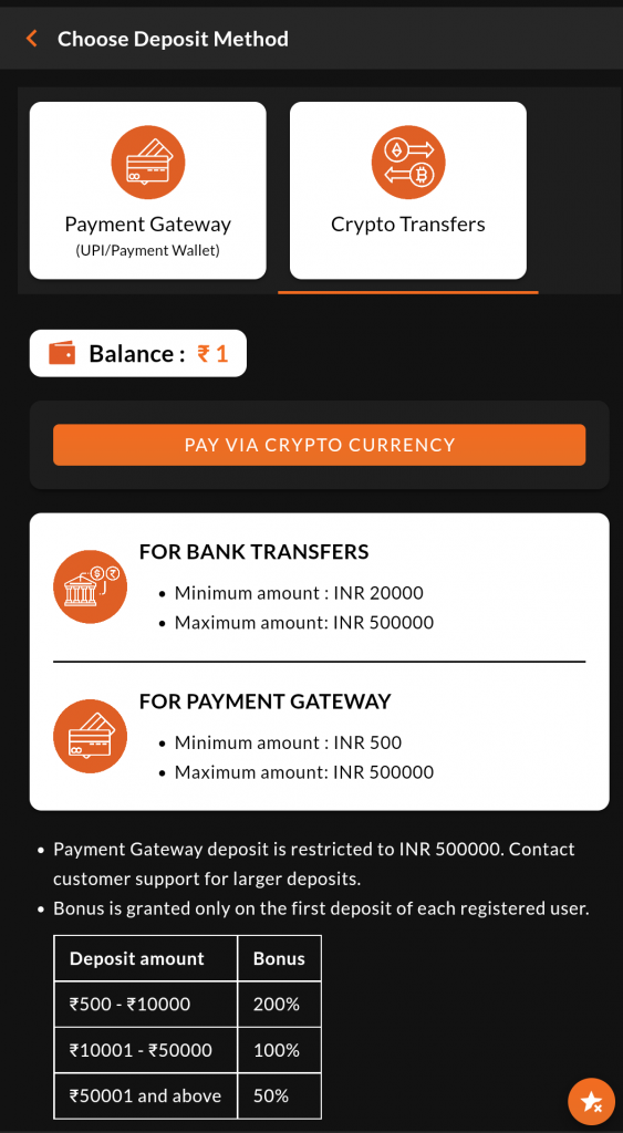 How to deposit on Fairplay