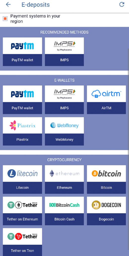 Paripesa Withdrawal methods