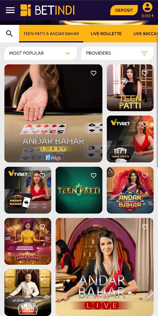 BetINdi Teen Patti & Andar Bahar