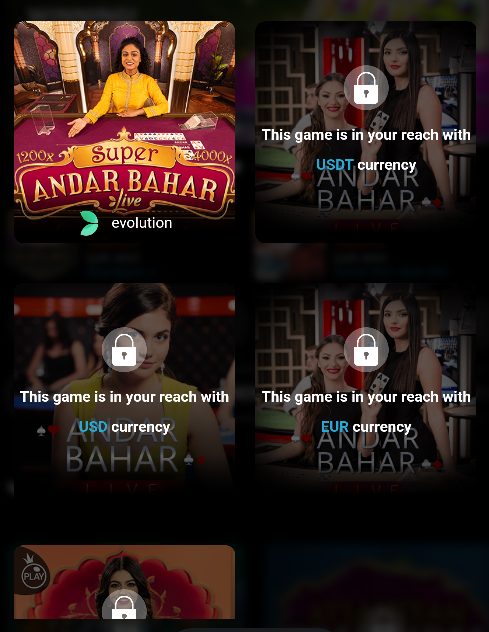 Andar Bahar Game at LevelUp Casino