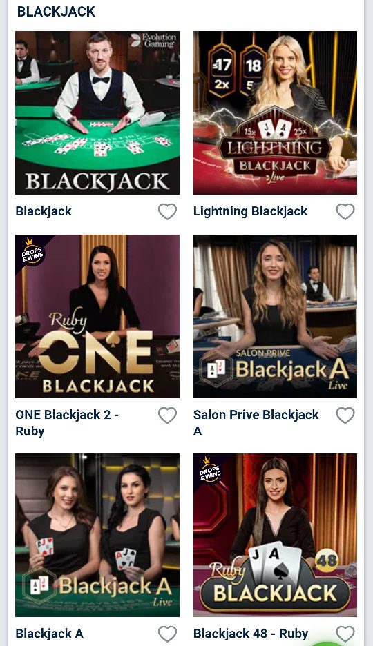 Blackjack on 20Bet