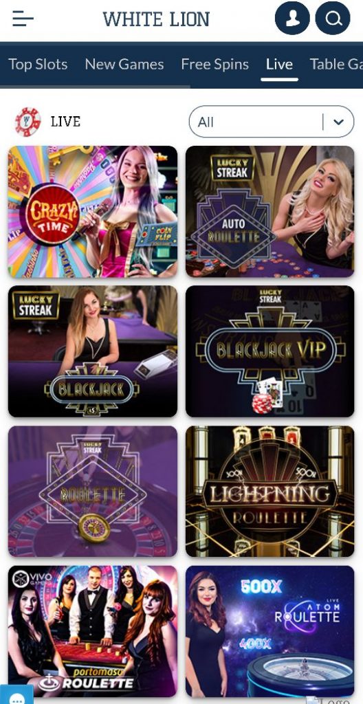 Live Casino at White Lion