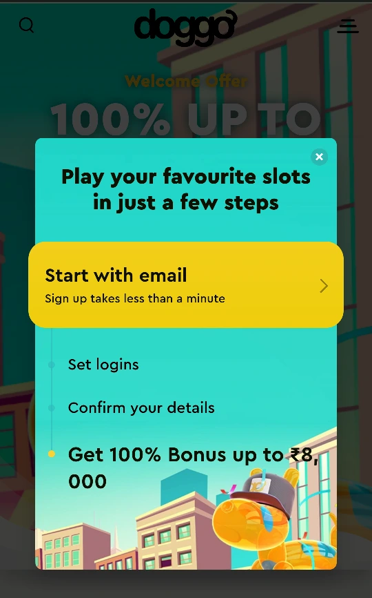 Doggo Casino Signup and Login 