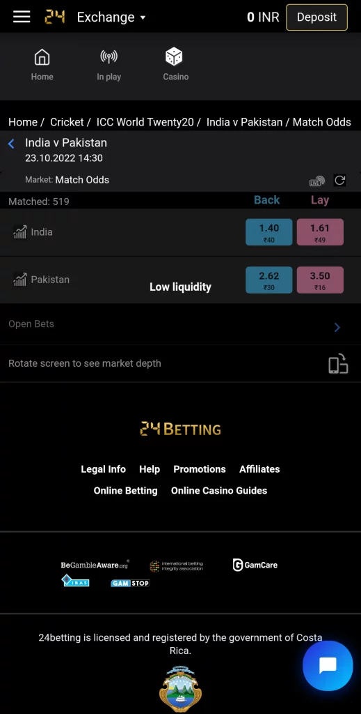 How to place a Sports Bet on 24Betting?