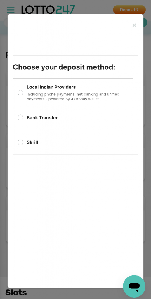 Lotto247 Withdrawal Methods