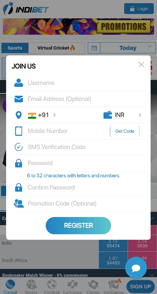 Indibet Login