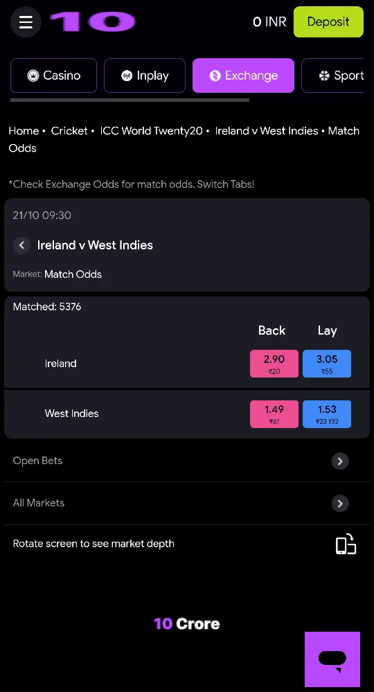 How to Place a Bet at 10Crore?