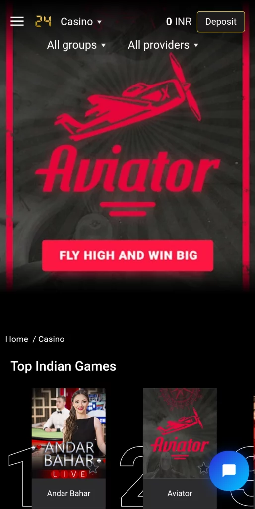 Online Aviator Game at 24betting