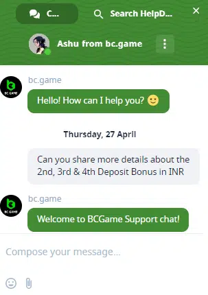 Customer Support at BC.Game