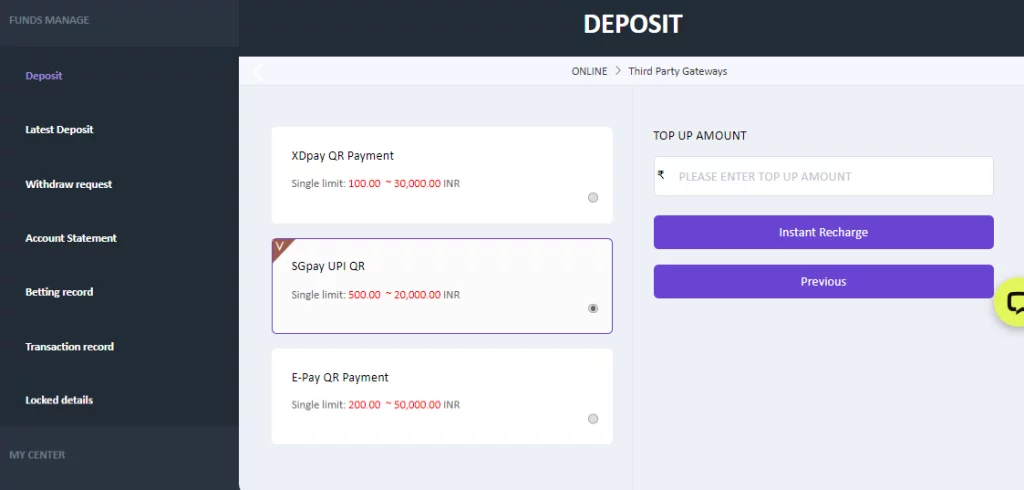 24kBet Deposit Methods