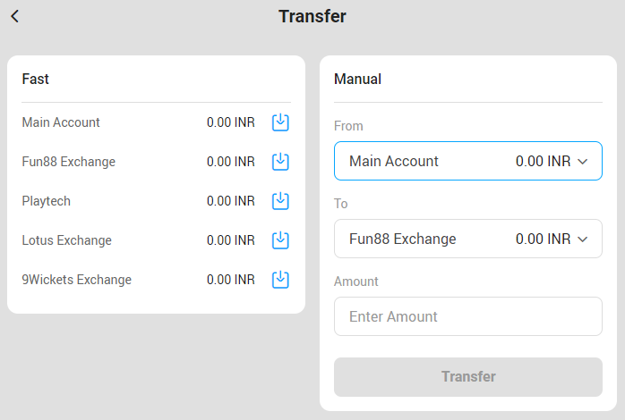 Screenshot of Withdrawal at Fun88