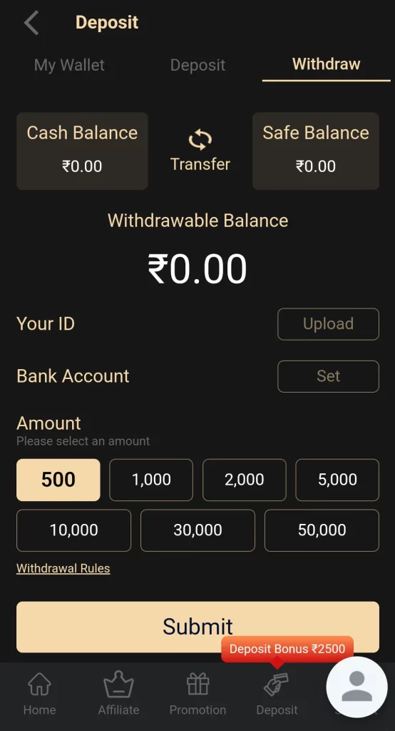 PGEbet Withdrawal Process