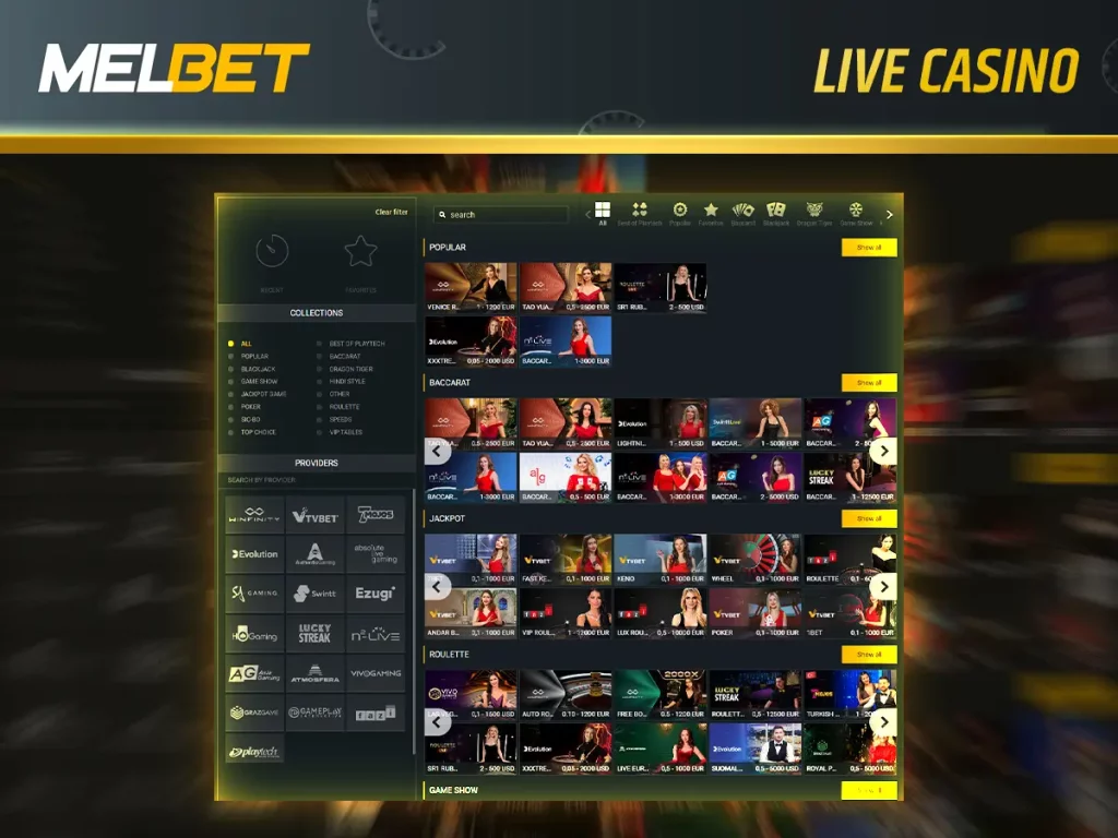 Melbet Live Casino